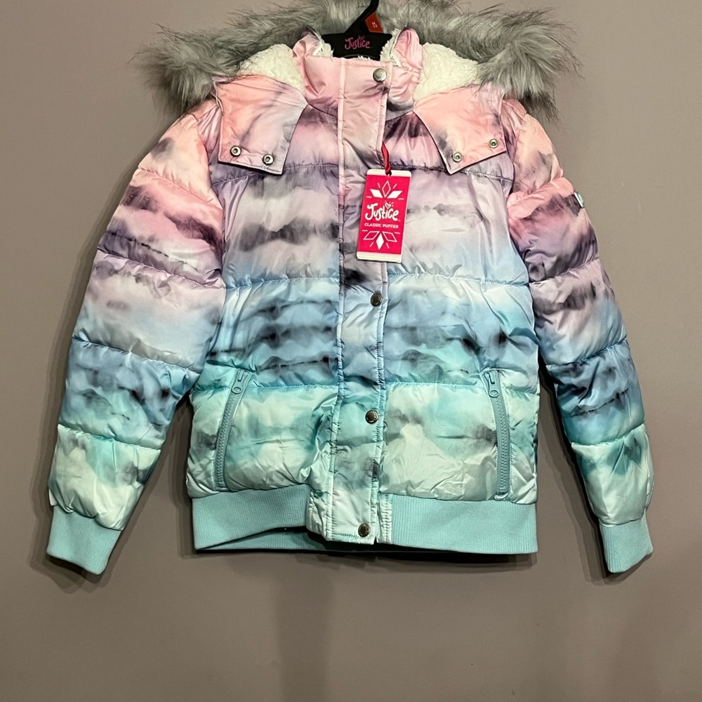 NWT Girls Justice Bomber Jacket Med 10